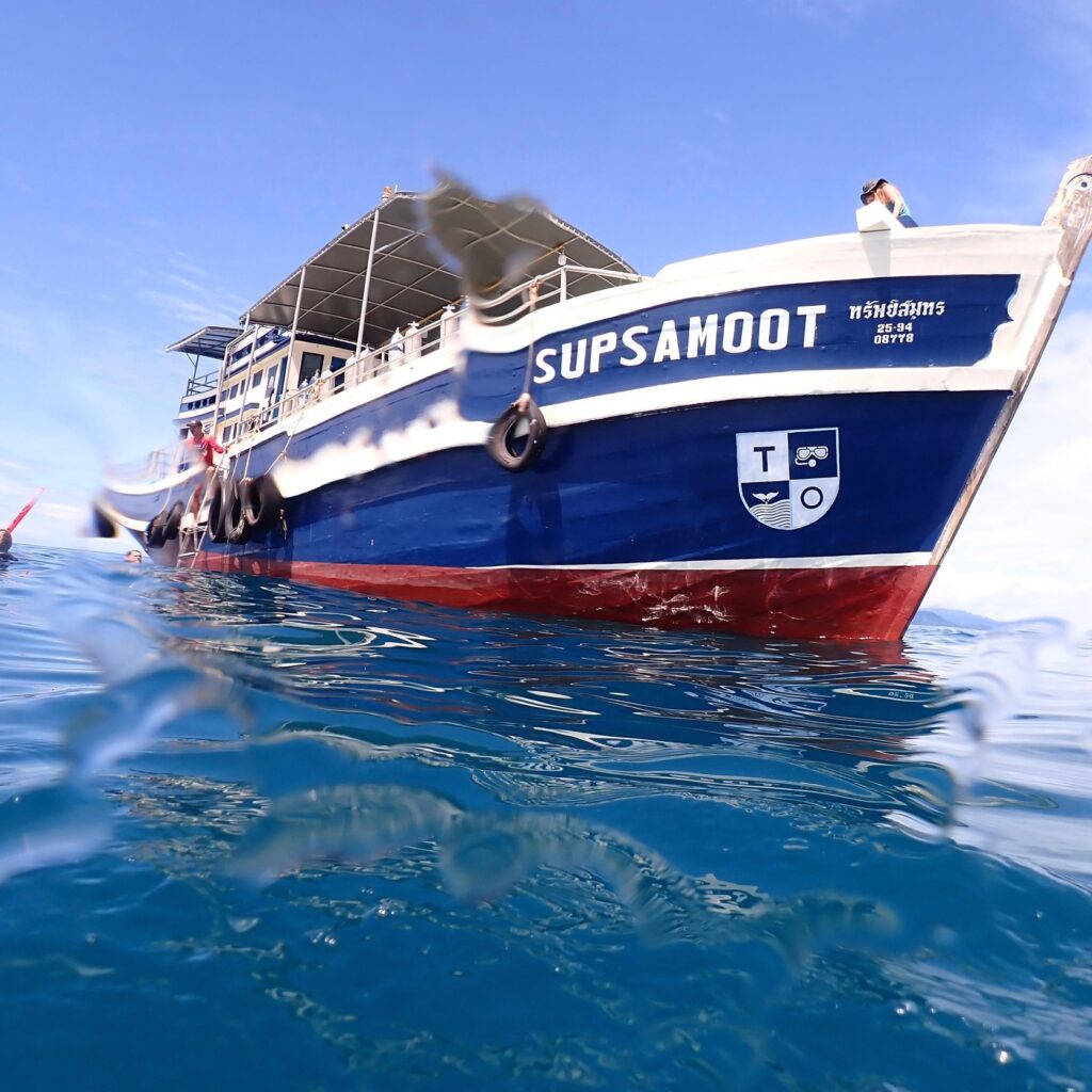 scuba dive boat on koh mak thailand
